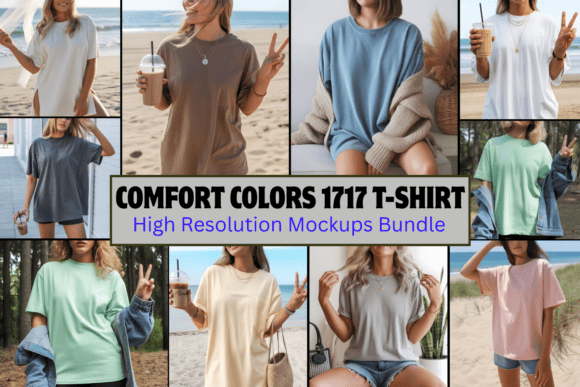 Download Comfort Colors 1717 T-Shirt Mockups Bund - Shirt Collection