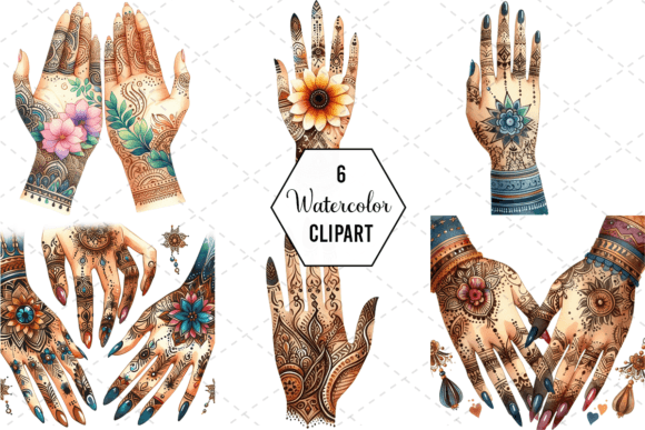 Download Eid Hands Mehndi Designs Clipart Bundle - Eid Collection